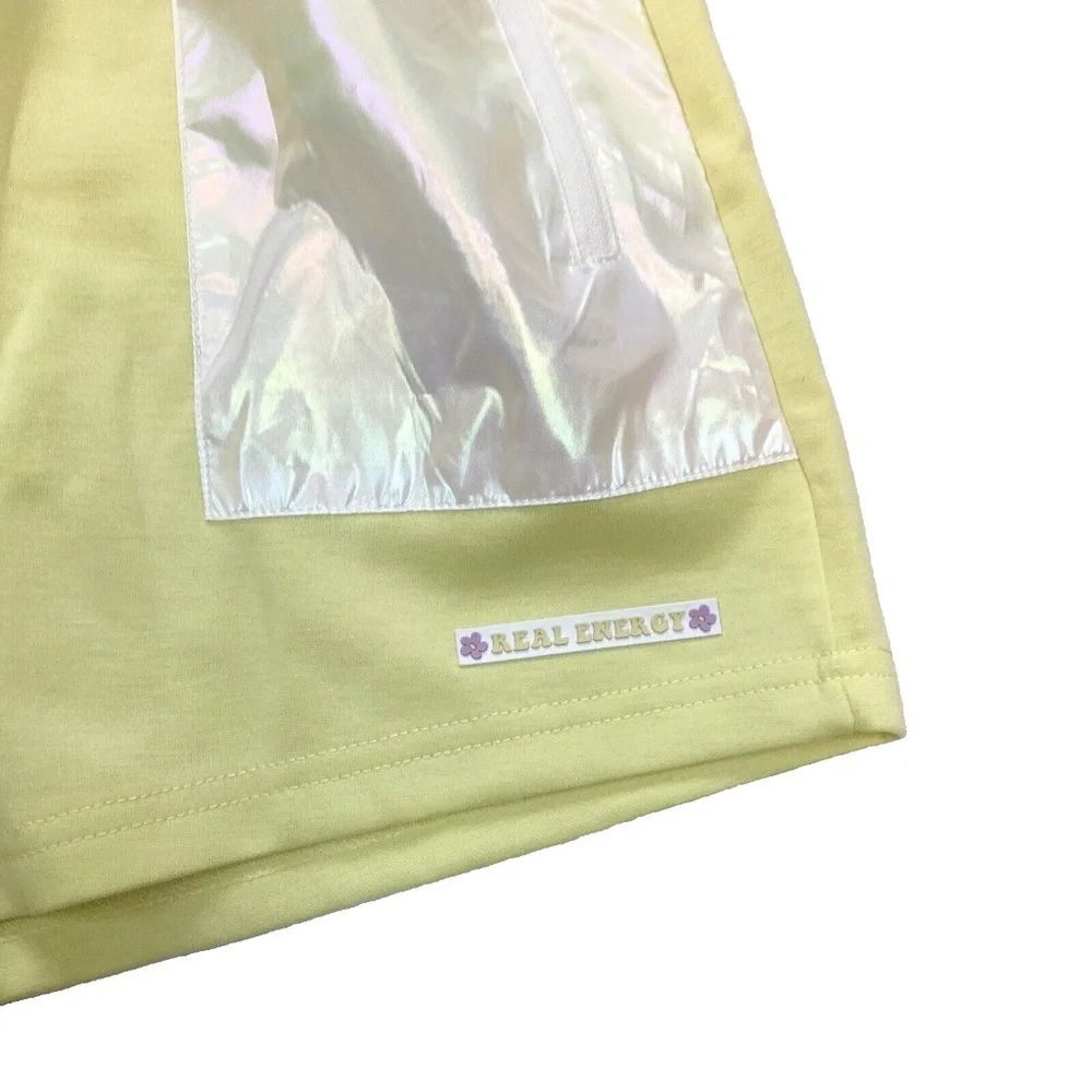 Zara Girl Sporty Collection Yellow Shorts Size 11-12 Soft Elastic Waist Pockets